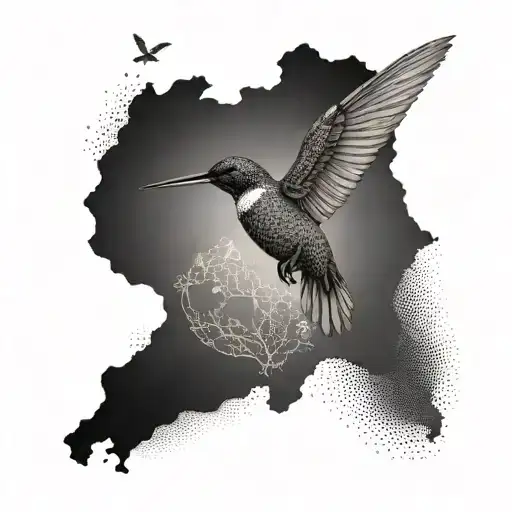 Africa And Humming Bird