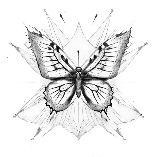 Butterfly Landing On American Football