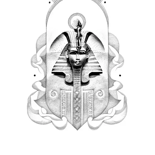 Egyptian God And Guitar