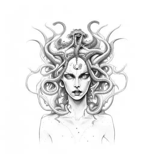 Demonic Medusa With Witchy Aspects