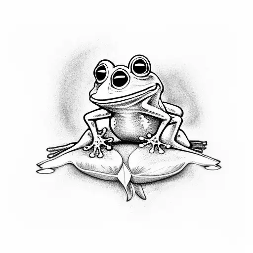 Coqui Frog Natralized On Heliconia Flower Stalk