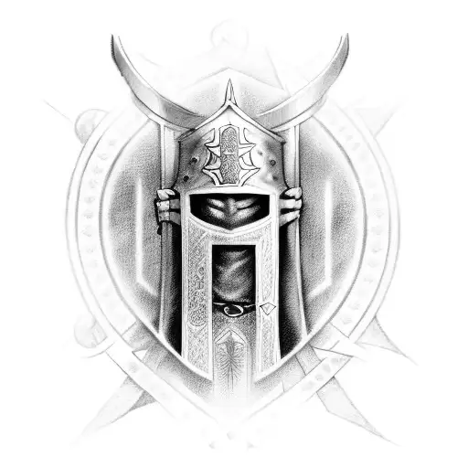 A Knight Templar With A Sword