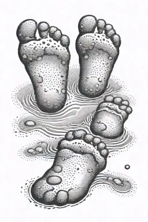 Three Baby Footprints