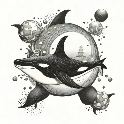 Orca And Earth And Moon