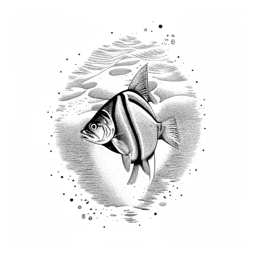 A Detailed Rainbow Trout Swimming In A Clear Stream