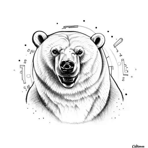 Polar Bear Holding Coke And Date Over And Under It