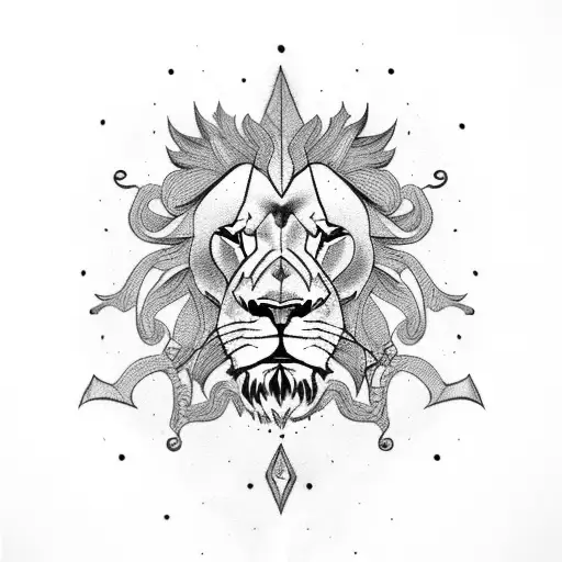 Lion With A Skull