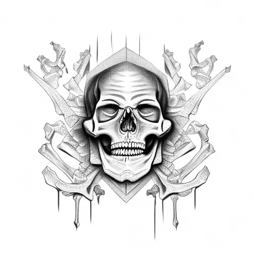 Skeleton David Statue