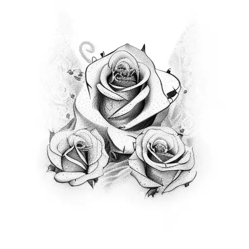 Bible Verse With Roses And Crosses