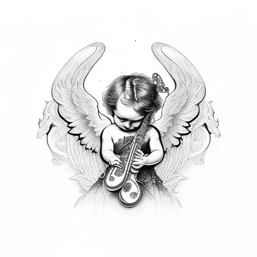 Cherub With Instrument