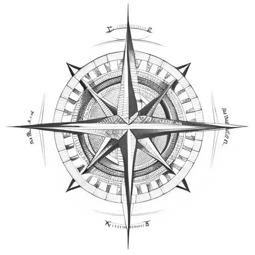 Compass With Pyramids Inside Of It