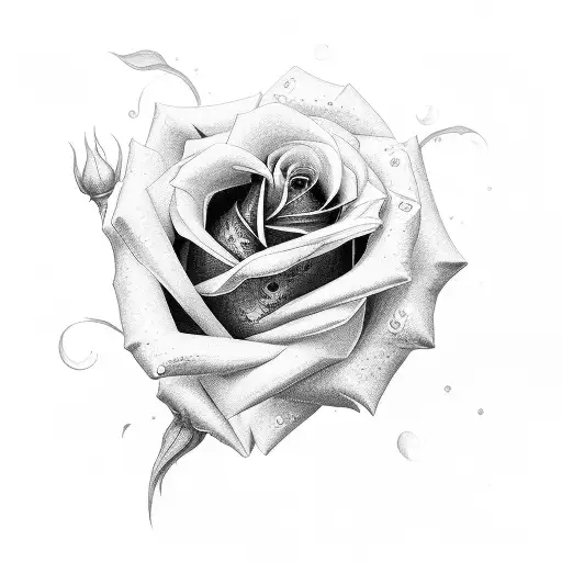 Rose Wiyh Black Band