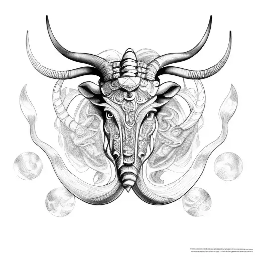 Taurus Horns Blended With Gemini Twins Blended With Scorpio Tail