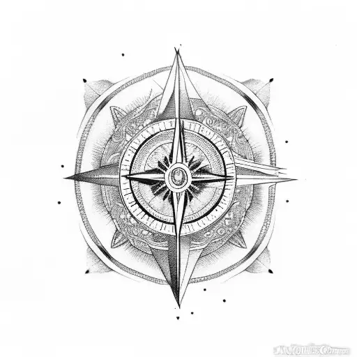 Hourglass And Compass