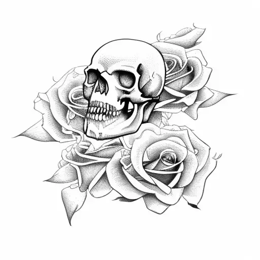 Roses With Skull Forehand