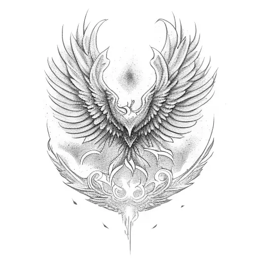 Phoenix Rising Over Ashen Aces And Eights