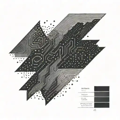 An Abstract Line Pattern Inspired By Coding Languages Form Armband