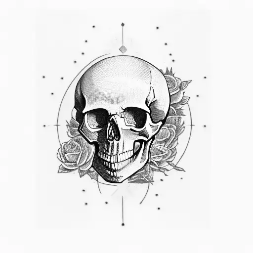Skull On White Backgound