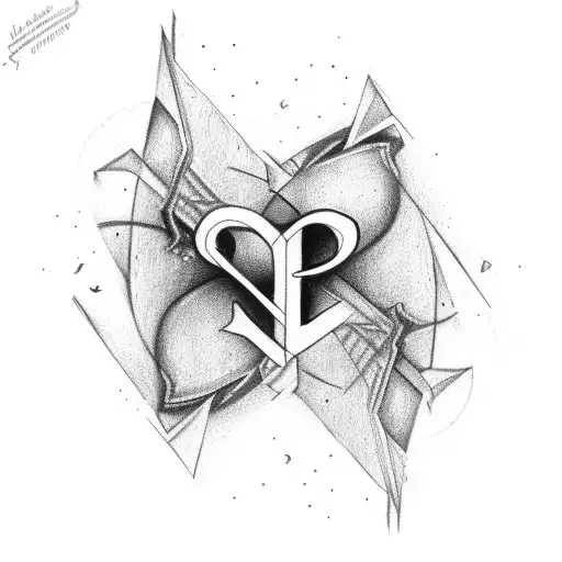 Love Symbol With Letters A And N