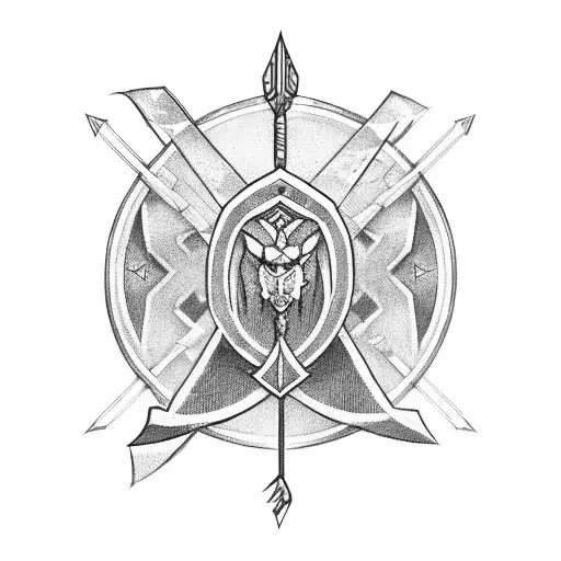 Bow And Arrow Which Represents A Warrior