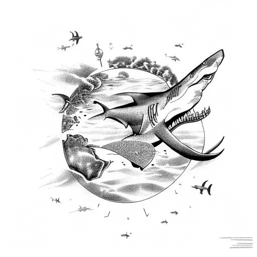 A Shark Eating The Planet With Ambitious But Delfin Domains With Intelligence