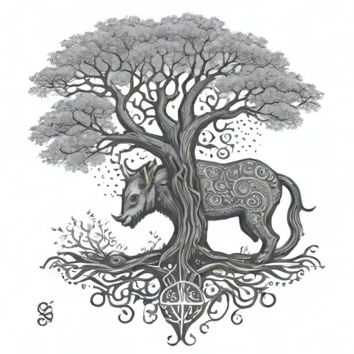 Germanic Viking Warrior Celtic Tree Of Life