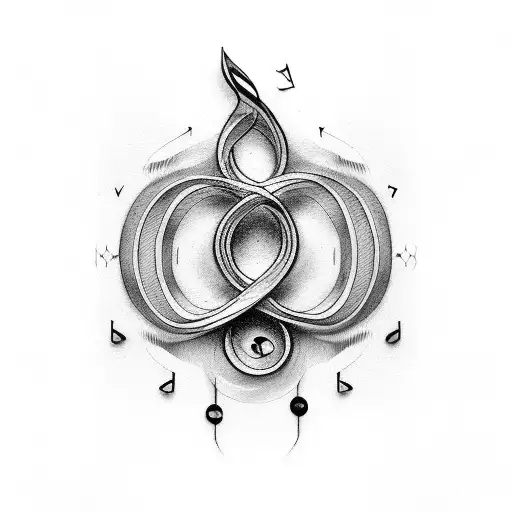 Infinity Symbol Swallows Music Notes
