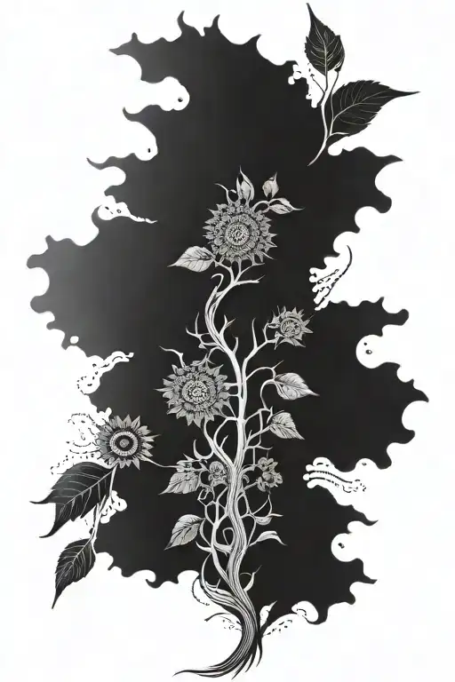 Tree Of Life Sunflower Fractal Interconnecting