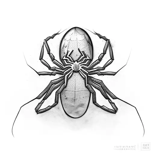 Spider Man Hanginh Upsite Down On Web