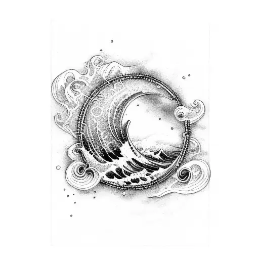 Ocean Waves Incorporating Elements Of Handmade Boho Style