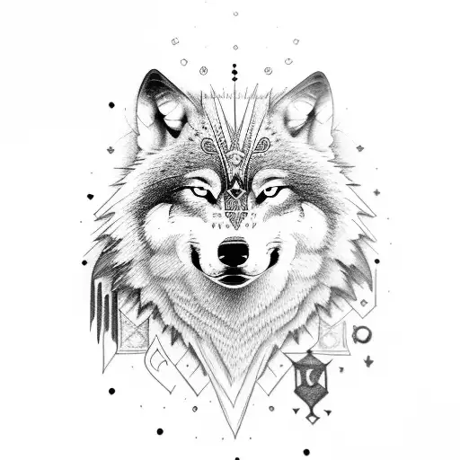 Wolf With Initials I V