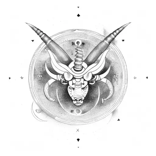 Gemini Astrological Sign With Taurus Horns And Scorpio Tail Included