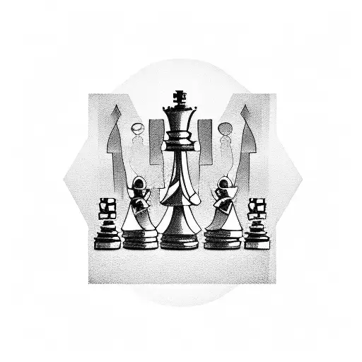 Chess Pieces Designed With Electronic Circuit Patterns