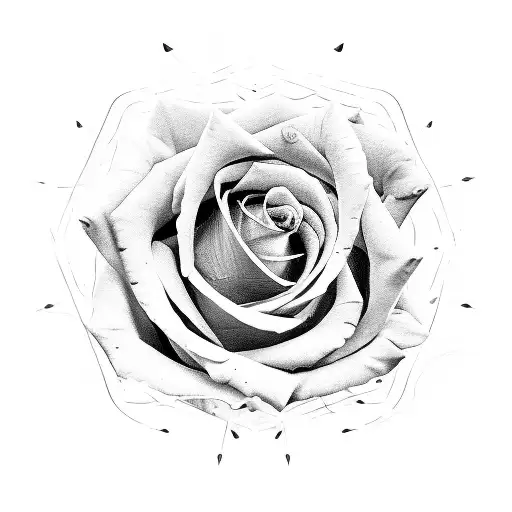 An Arrow That Pierces A Glass Bottle And Makes Roses Reflect On These Shards