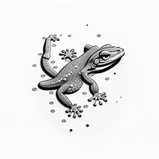 Gecko Cute Colourful Small