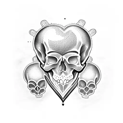 Heart Skull