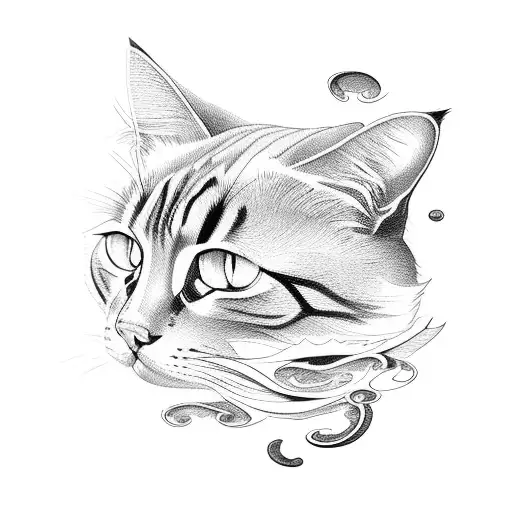 Balanese Cat And Rose