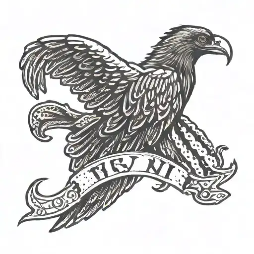 Incorporate A Vulture And The Word 'Nj' In A Design Inspired By The Gritty Underground Rap Scene