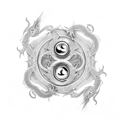 Split Dragon Yin Yang
