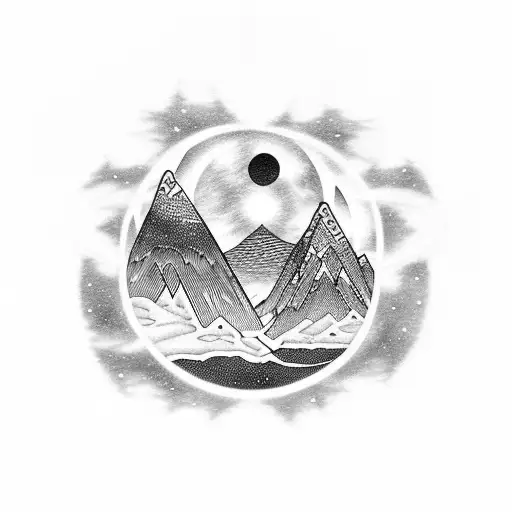 Nothern Lights Going From Mountain