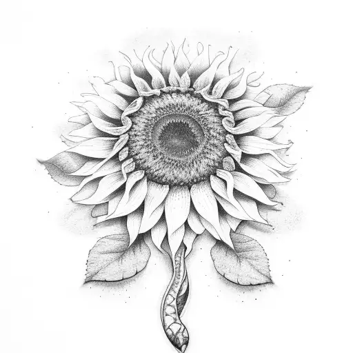 Sunflower And Giraffe