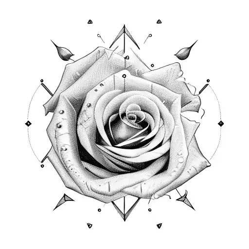 An Arrow That Pierces Glass And Makes Roses Reflect On These Shards