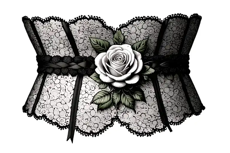 Garter Belt With Rose