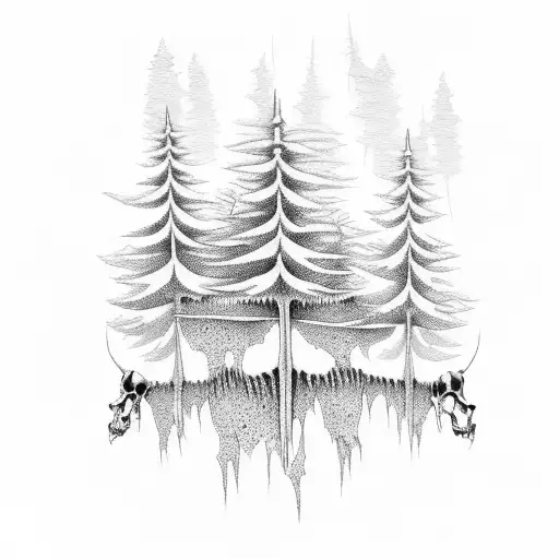 Skeleton And Trees