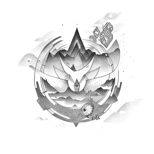 Journey Of Life Symbolizing Ups And Downs