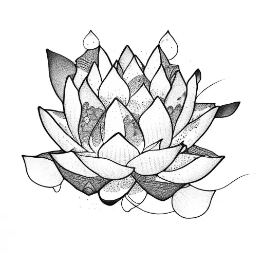 Lotus Flowers Intertwined With Broken Chains