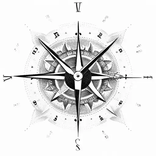 Falcon Red Rose Compass Clock Stars