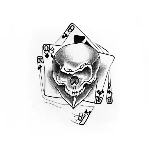 Skeleton With Deck Of Cards