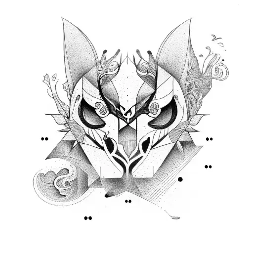 Nature But With Tribal Design Round Or Triangle