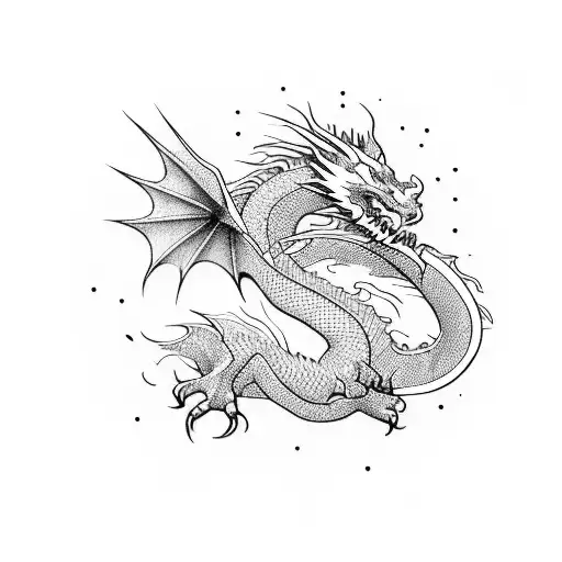 Dragon Emerging From A Computer Screen